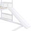Lit simple au-dessus d'un lit superposé blanc avec glissade - espace de rangement polyvalent et fonctionnel-1005748307