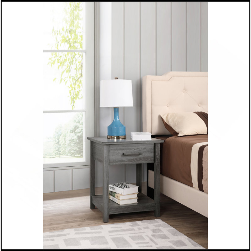 Chic Contemporary Nightstand, Gray