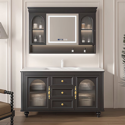 Meuble-lavabo simple français rétro