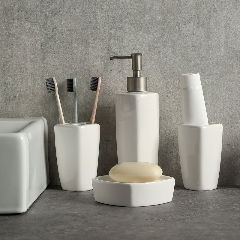 4 Piece Bathroom Accessory Set