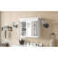Armoire à pharmacie de 35 po avec miroir, 5 tablettes réglables, conception moderne, peu encombrante, facile à assembler et à balayer, miroir blanc - rangement mural, style, assemblage et nettoyage