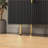 Sideboard, Black Modern Fluted Credenza with Adjustable Shelves &amp; Large Storage | MDF##