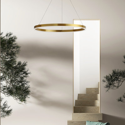 Lustre 34W, noir mat avec diffuseur en acrylique blanc