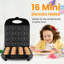 Mini machine à beigne avec 16 trous de beignets, revêtement antiadhésif, chauffage double face