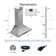 36"600 CFM Ducted Wall Mount Range Hood With Intelligent Gesture Sensing and LED Lights