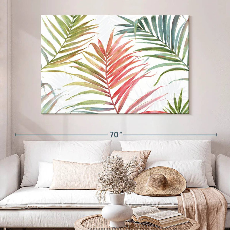 Rosé tropical IV, H 34 po x l 51 po
