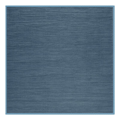 Tapis bleu uni lavable à la machine