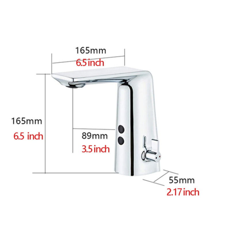 White Commercial Motion Sensor Single Hole Faucet