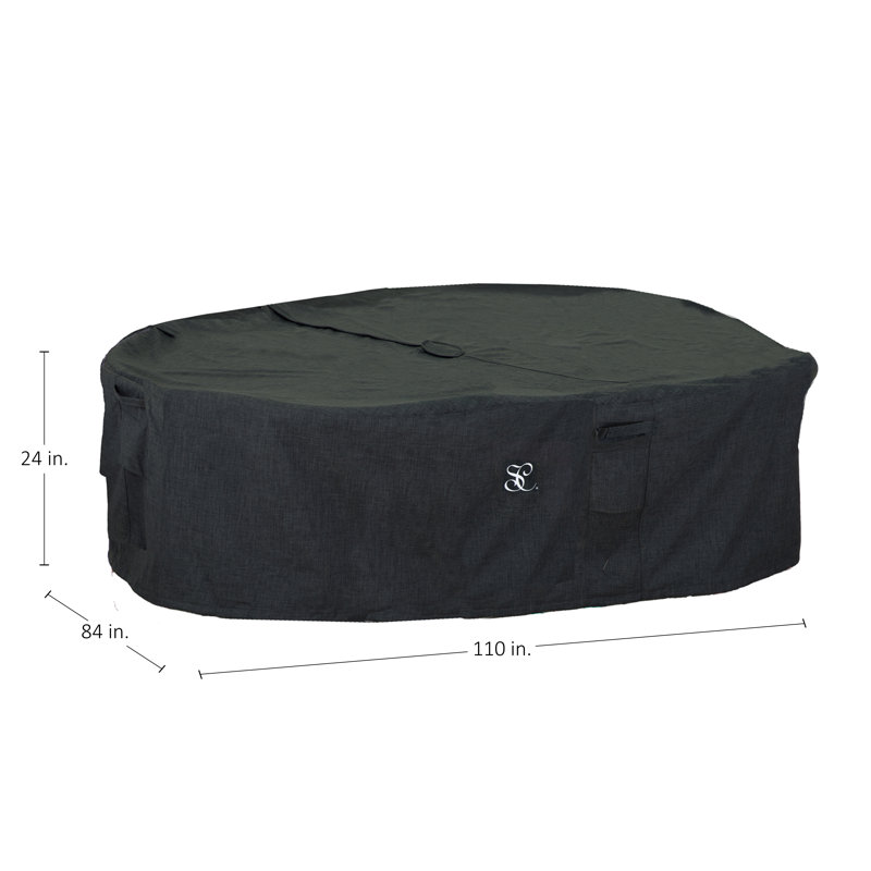 Water Resistant Patio Dining Set Cover with 4 Years, 24" H x 110" W x 84" D