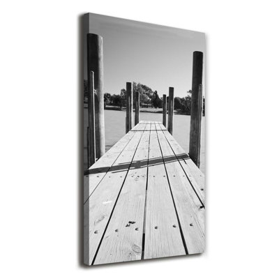 Wooden Pier - Wrapped Canvas Print