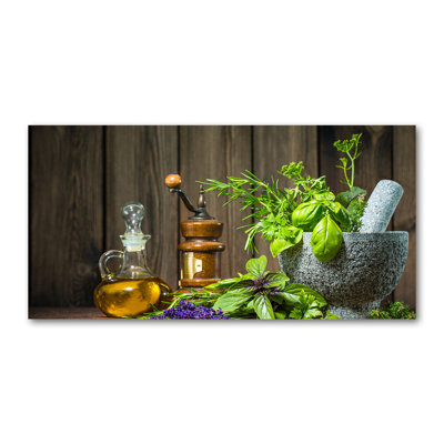 Herbs in a Mortar 1 Piece Wrapped Canvas Wall Art