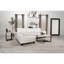 White Upholstered Curved Arm Sectional Sofa
