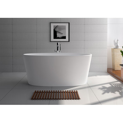 62.2'' x 27.6'' Soaking Solid Surface Bathtub