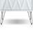 Crawfordsville Night Stand With 2 Drawers In White & Pewter Finish