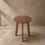 Table d'appoint ronde à 3 pieds en bois massif, table d'appoint compacte et moderne pour petits espaces
