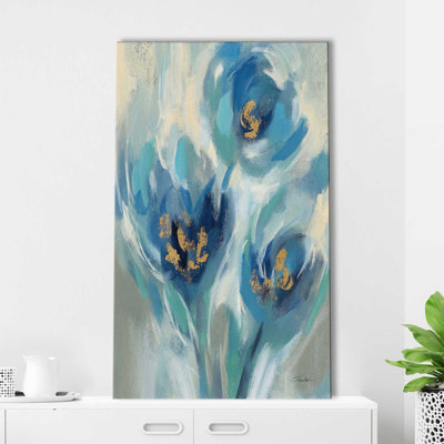 «Blue Fairy Tale Floral I» par Silvia Vassileva - Peinture