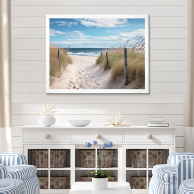Tranquility Path To Dune Beach VI - Coastal Beach Sand Canvas Art