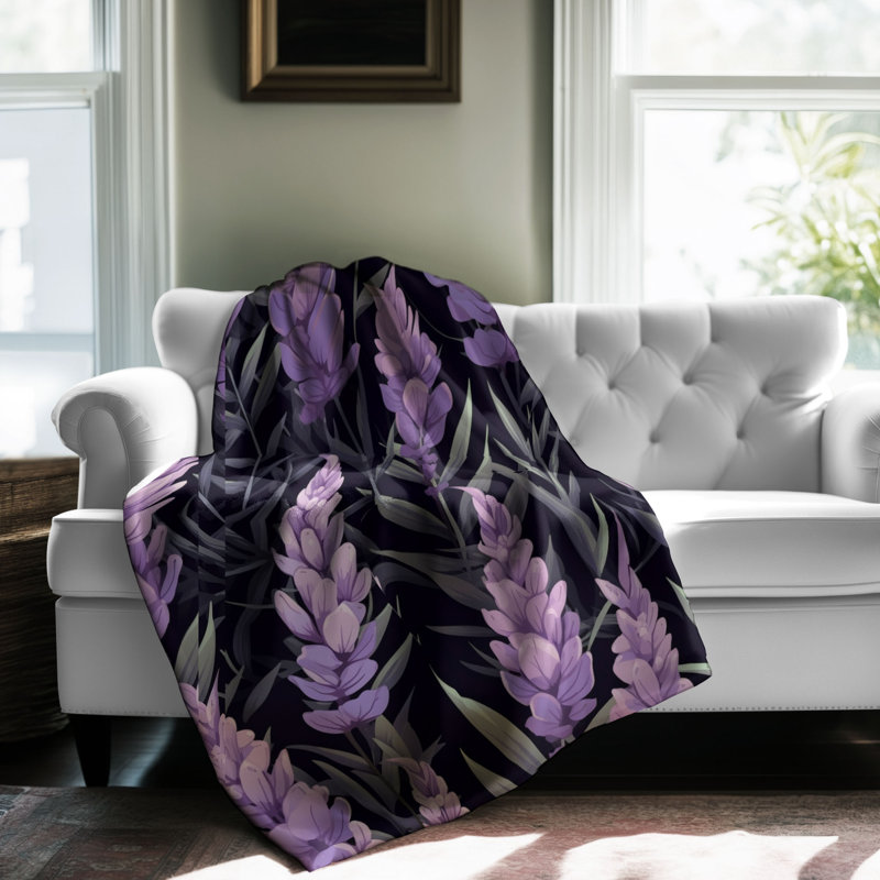 Jeté lavande luxueux - 1 pièce Sherpa Bla Premium, Grand lit