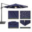 Parasol de patio en porte-à-faux octogonal à éclairage décalé à DEL de 11 pi Deaijah avec contrepoids inclus, parasol d'extérieur à suspendre avec manivelle, protection contre les rayons UV toutes saisons pour terrasse de jardin-431877128