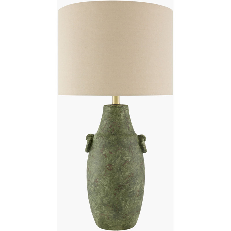 Slawson Table Lamp, Green, Wheat