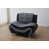 Similicuir gris / noir