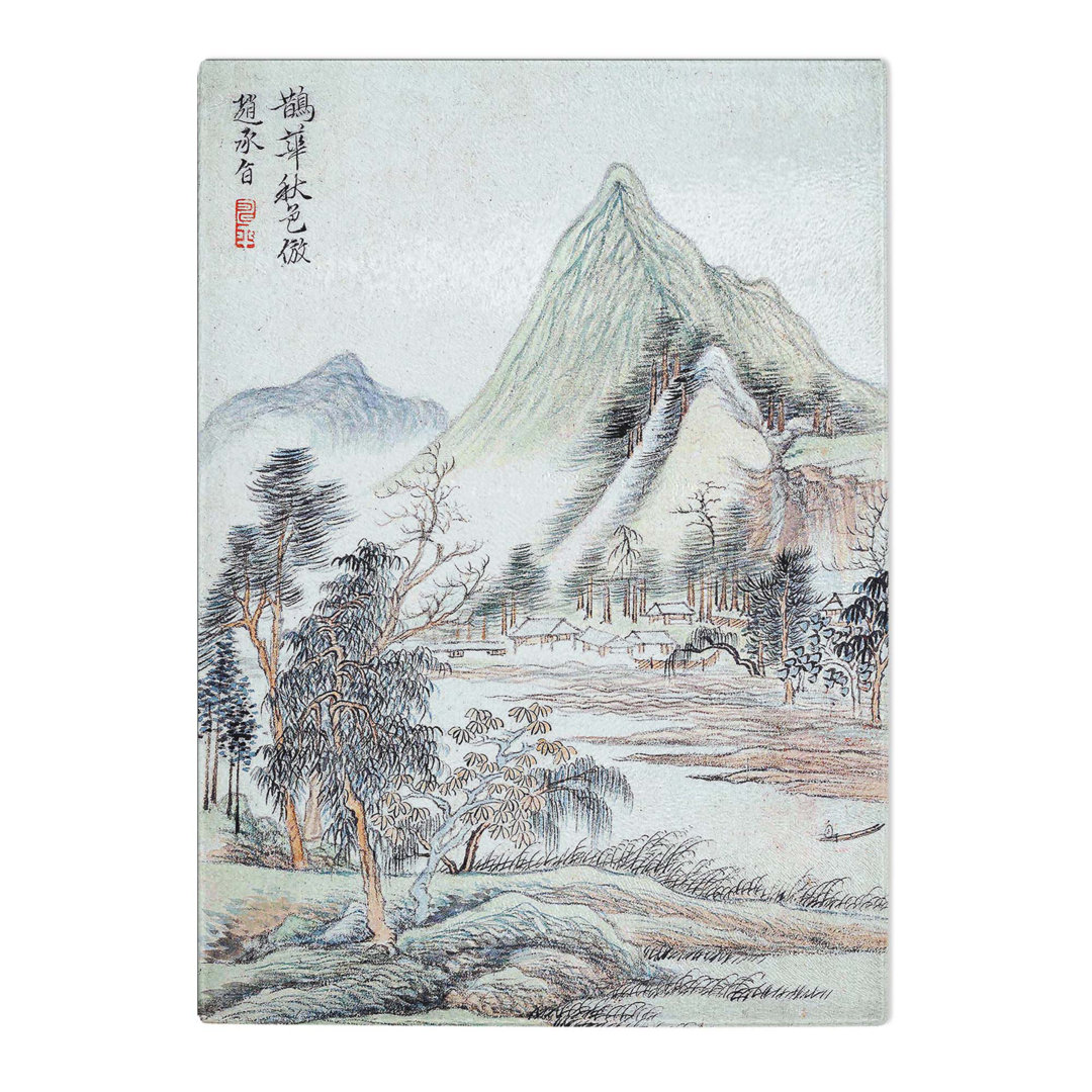 Tempered Glass Landscape Vol.4 by Yun Shouping Chopping Board
