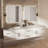 Geneva 84 in W x 22 in D Double Bath Vanity and 36 in LED Mirrors-136173918