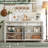 59" W White Farmhouse Buffet Cabinet, Storage Sideboard with 4 Doors & 2 Drawers, Coffee Bar for Kicten & Living Room -1508943046