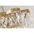 Justina Gold 4-light 15" Crystal Glass Prism 4-tier Chandelier