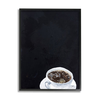 «Contemporary Coffee Cup Saucer Breakfast Kitchen Drink» par Stacy Gresell, reproduction d'art graphique sur toile flottante