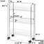 Chariot de rangement Slimline à 3 tablettes-1341308698