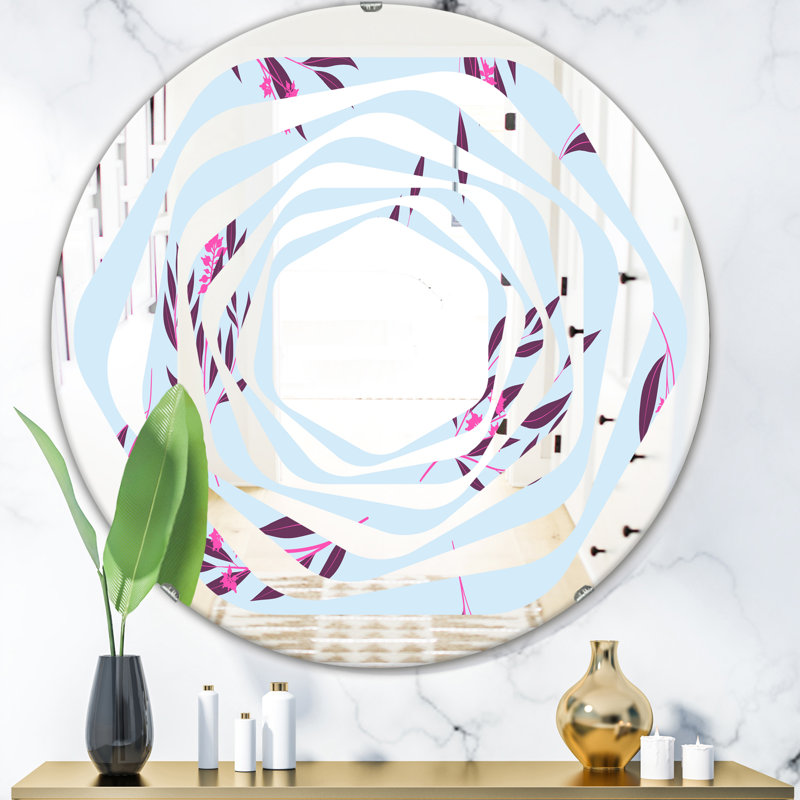Miroir mural Whirl Eucalyptus, H 23,6 po x l 23,6 po