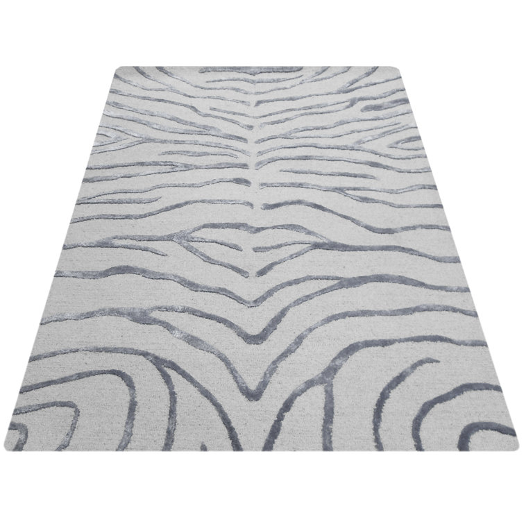 Zebra Animal Print Hand Woven Area Rug