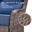 Deb 71" Outdoor Wicker Rattan Patio Sofa With 6" Thick Cushions-1944645526