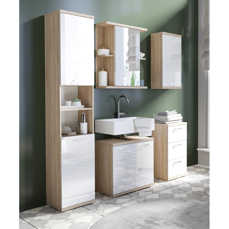 Pegues Bathroom Storage Cabinet, Brown