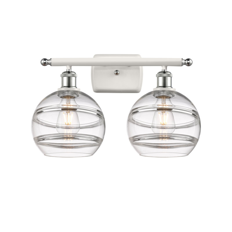 Bienes 2 - Light Dimmable Vanity Light, Clear, White Polished Chrome