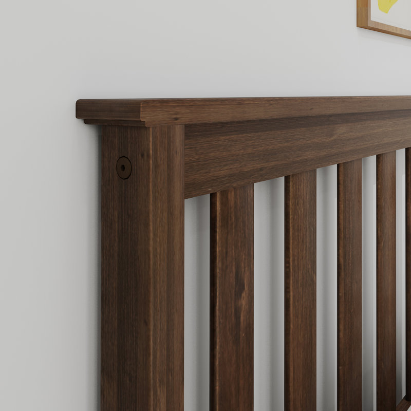 Lit plateforme Bolin Kids, Double, Noyer