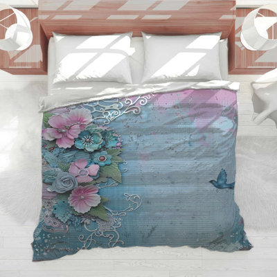 Édredon floral avec literie Shabby Chic