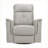Recliners, Modern Brushed Silver Leather Swivel Glider Recliner Chair | Solid Wood Plywood Frame-1303028129