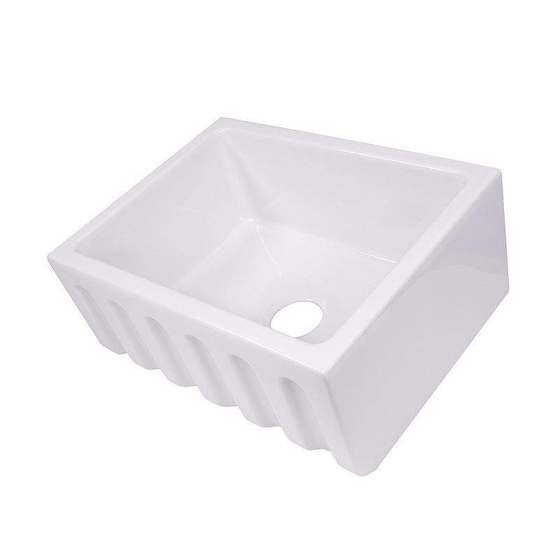 Island 35.75'' L Single Basin Kitchen Sink, 24"