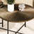 Radial Pattern 2-Piece Coffee And End Table Set – Waterproof MDF With PVC Cover, Distressed Cylindrical Design-1133093333
