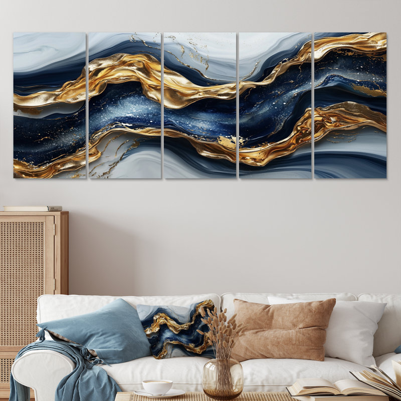 Dover - décoration murale en marbre - art mural moderne, H 32 po x l 80 po, 5