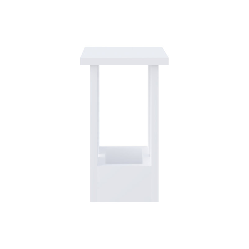 Paizlei Modern Small Minimalist Bedside Table, White