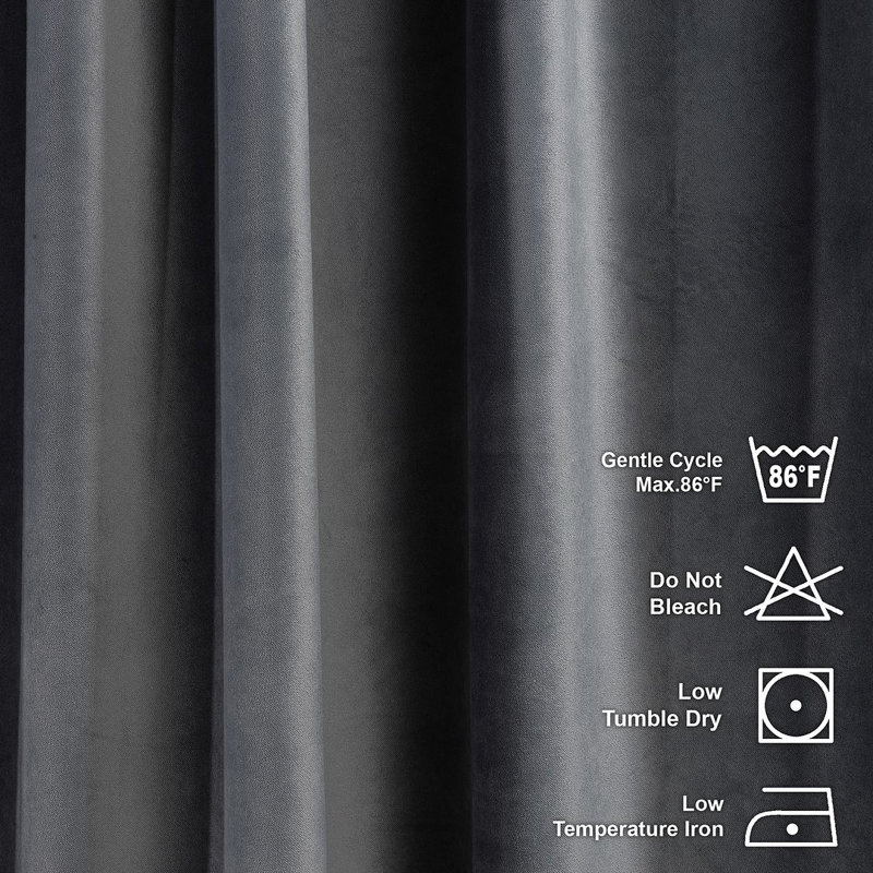 Matte Velvet Square Tablecloth, 132cm W x 264cm L, Grey