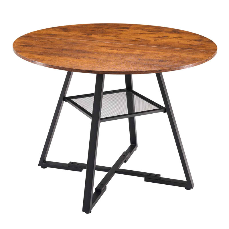 Ensemble de salle à manger peu encombrant avec chaises rembourrées pliables et table de salle à manger ronde