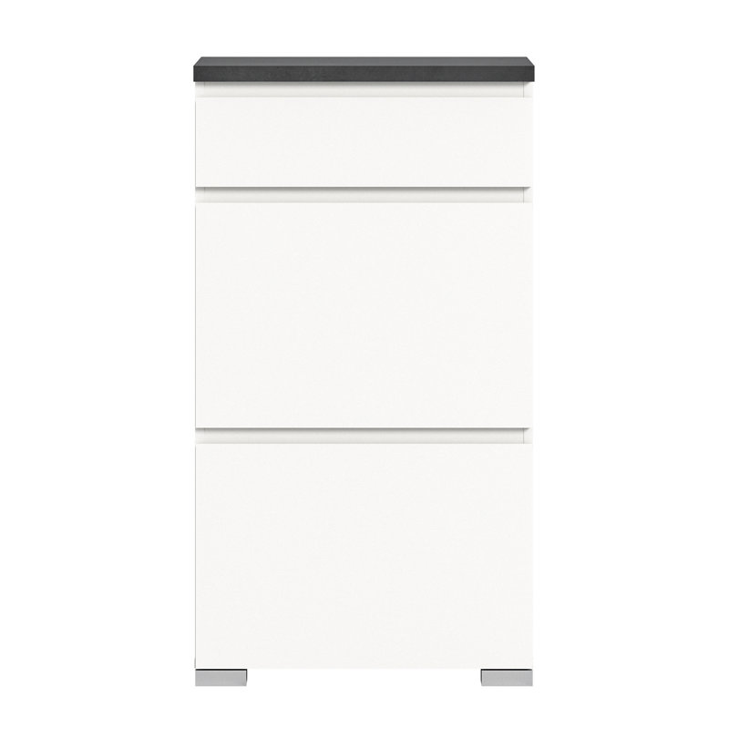 Shoelove Shoe Cabinet, Black/White