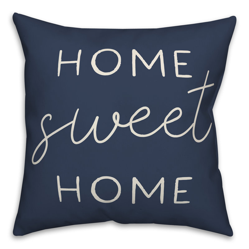Outdoor Reversible Throw Pillow, Blue