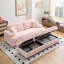 Canapé rembourré avec repose-pieds et coussins décoratifs-78697870