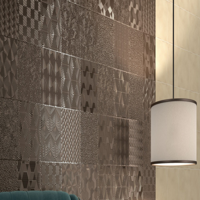 Metallic Geo 5.9" x 5.9" Ceramic Textured Wall Tile