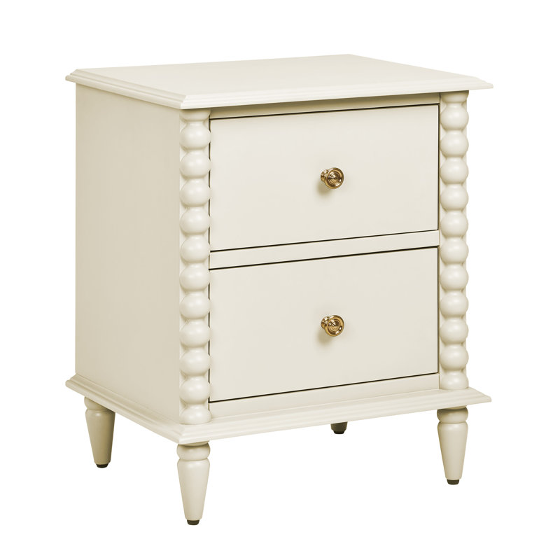 Bedside Table, Linen Cream